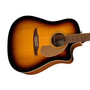 Fender California Redondo Player Acoustic Guitar, Walnut FB, Sunburst