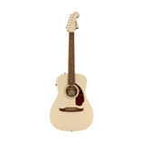 Fender California Malibu Player Small-Bodied Acoustic Guitar, Walnut FB, Olympic White
