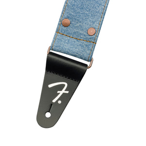 Fender X Wrangler Denim Guitar Straps, Light Indigo