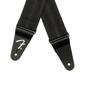 Fender X Wrangler Denim Guitar Straps, Washed Black