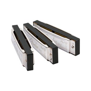 Fender Blues Deluxe Harmonica w/Case, 3-Pack