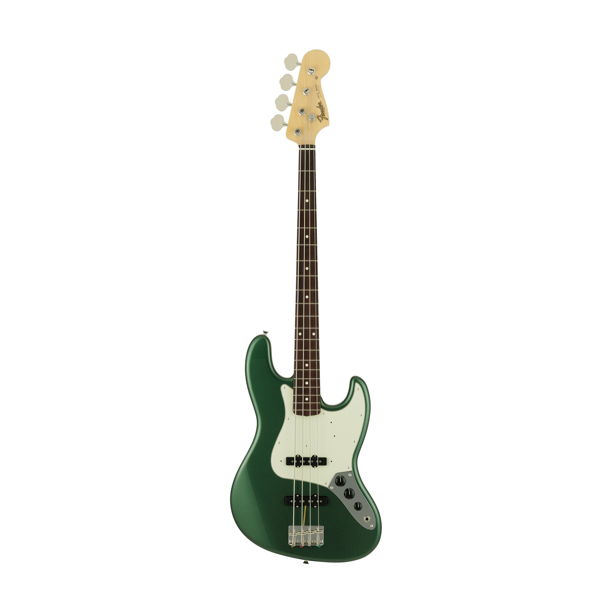 Fender Japan Traditional II 60s Jazz Bass Guitar, RW FB, Aged Sherwood Green Metallic