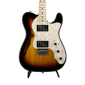 Fender FSR Collection Traditional 70s Telecaster Thinline Electric Guitar, Maple FB, 3-Tone Sunburst