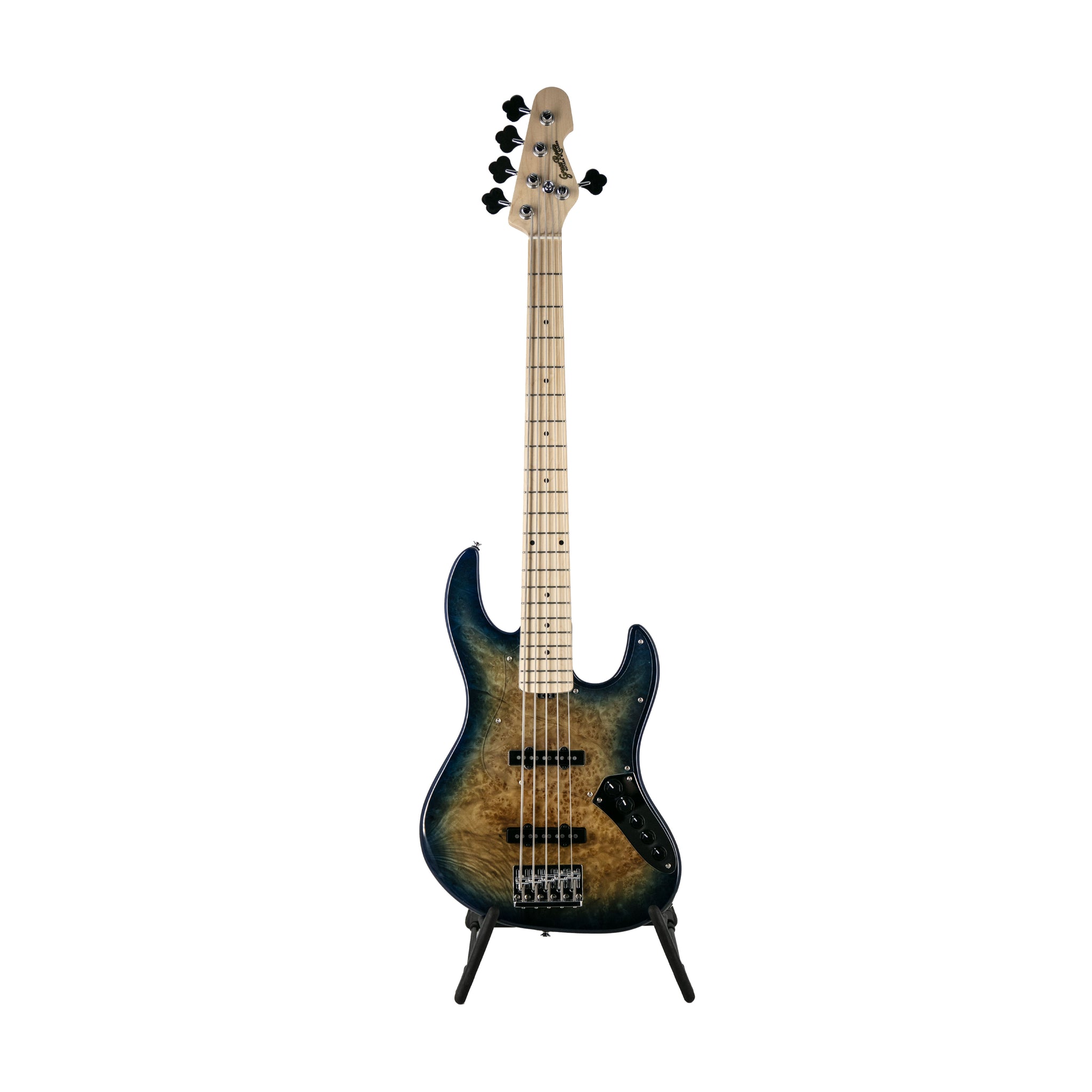 GrassRoots G-AMAZE-GCB5-NDBLS Electric Bass Guitar, Natural Dark Black Sunburst