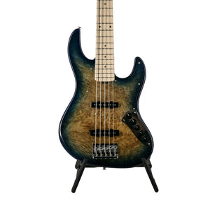 GrassRoots G-AMAZE-GCB5-NDBLS Electric Bass Guitar, Natural Dark Black Sunburst