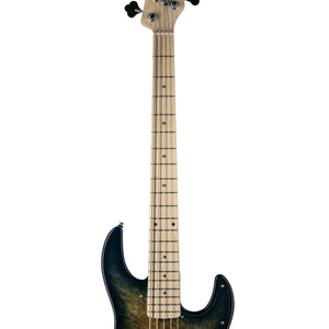 GrassRoots G-AMAZE-GCB5-NDBLS Electric Bass Guitar, Natural Dark Black Sunburst
