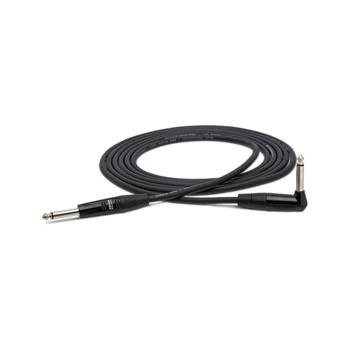 Hosa HGTR-010R Pro Guitar Cable, Straight to Angled, 10ft