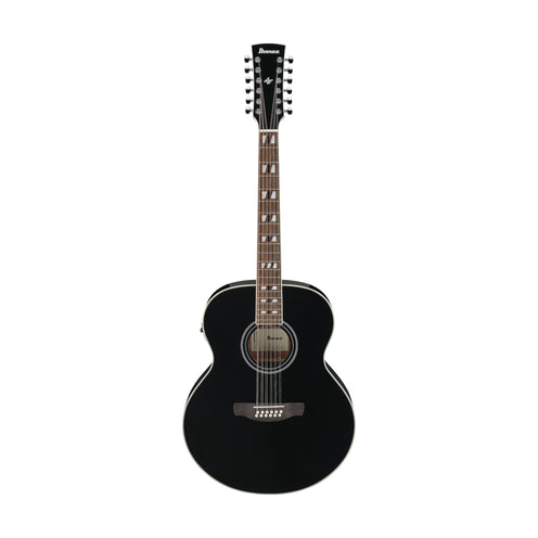 Ibanez Artwork AJ7012M1E-BK 12-String Acoustic Guitar, Black