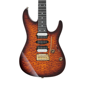 Ibanez Premium AZ47P1QM-DEB Electric Guitar w/Gig Bag, Dragon Eye Burst