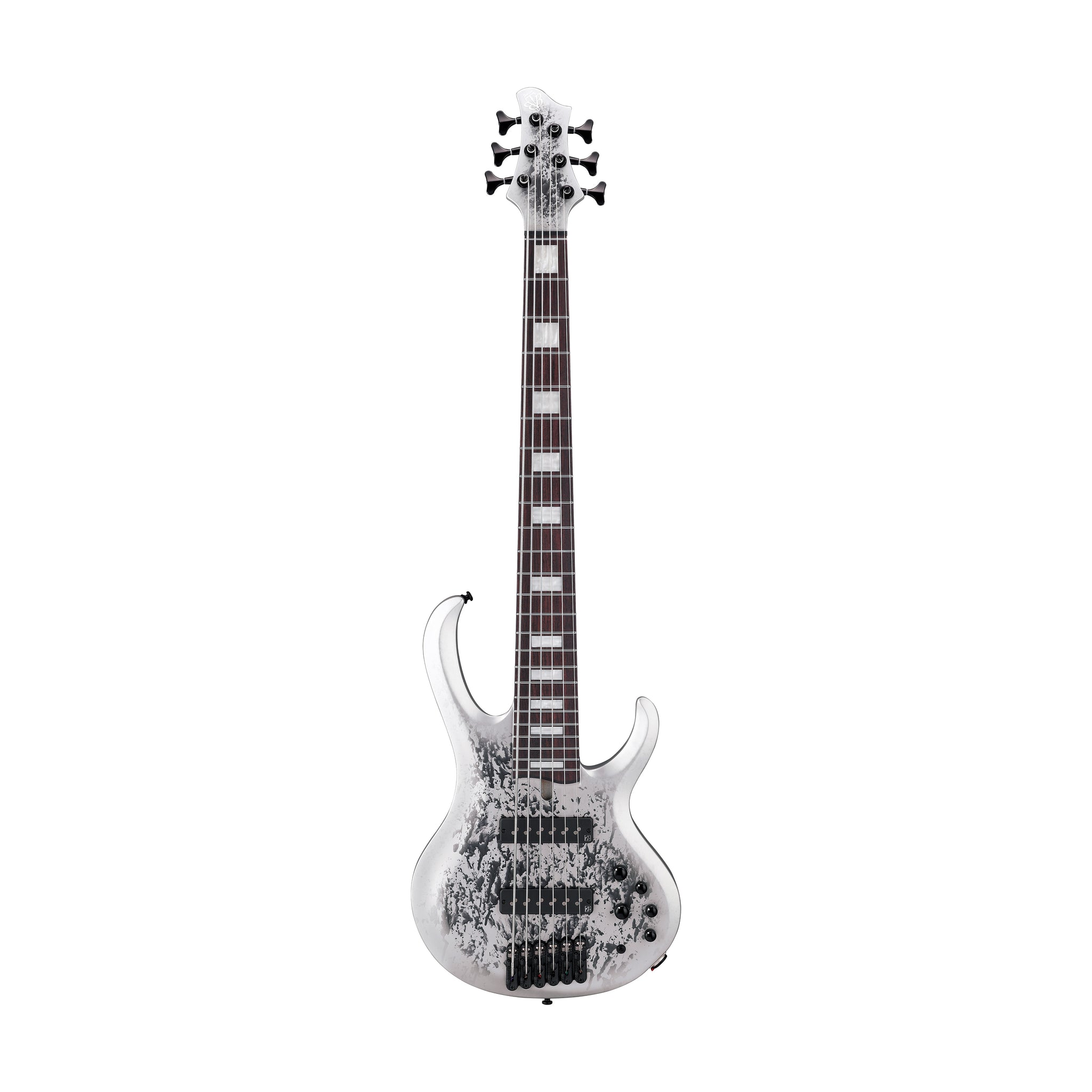 Ibanez BTB25TH6-SLM 6-String Electric Bass Guitar, Silver Blizzard Matte