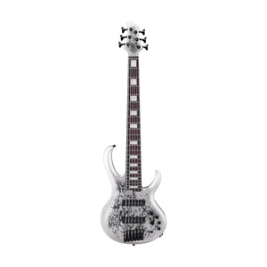 Ibanez BTB25TH6-SLM 6-String Electric Bass Guitar, Silver Blizzard Matte