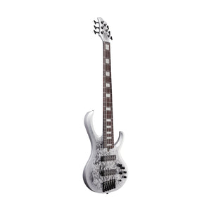 Ibanez BTB25TH6-SLM 6-String Electric Bass Guitar, Silver Blizzard Matte