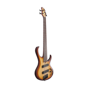 Ibanez BTB705LM-NNF 5-String Electric Bass Guitar, Natural Browned Burst Flat