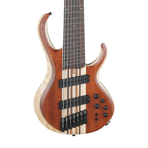 Ibanez BTB7MS-NML 7-String Electric Bass Guitar, Natural Mocha Low Gloss