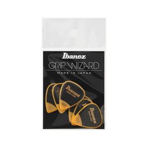 Ibanez PPA14MSG-YE 0.8mm Grip Wizard Series Sand Grip, Yellow, 6 pcs