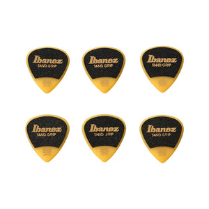 Ibanez PPA16HSG-YE 1.0mm Grip Wizard Series Sand Grip, Yellow, 6pcs