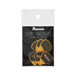 Ibanez PPA16HSG-YE 1.0mm Grip Wizard Series Sand Grip, Yellow, 6pcs