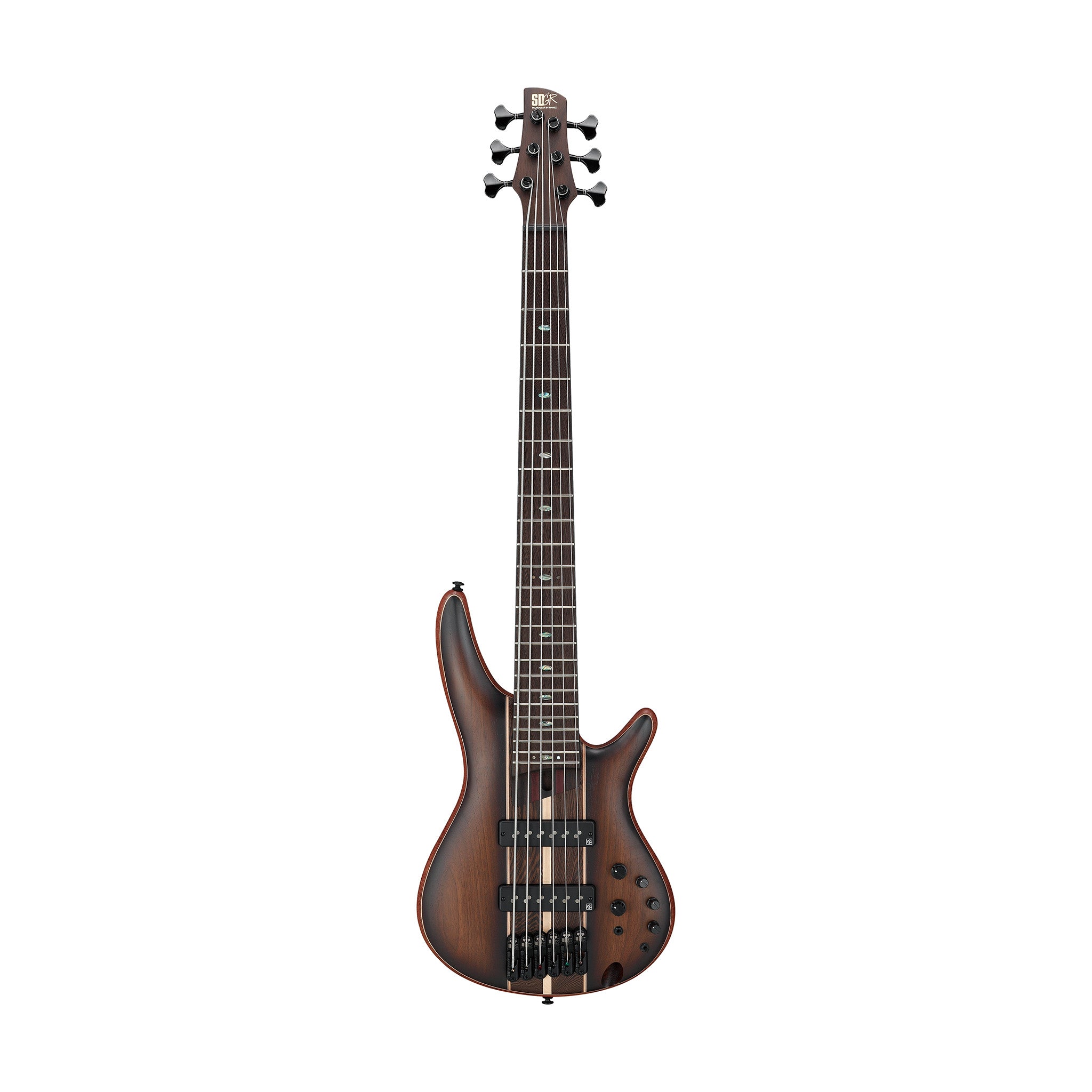 Ibanez Premium SR1356B-DUF 6-string Electric Bass Guitar w/Bag, Dual Mocha Burst Flat
