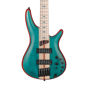 Ibanez SR1426B-CGL 6-String Electric Bass Guitar w/Gig Bag, Caribbean Green Low Gloss