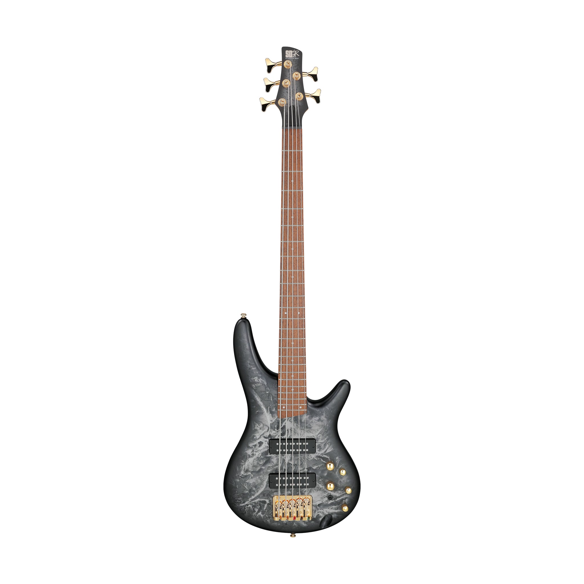 Ibanez SR305EDX-BZM 5-String Bass Guitar, Black Ice Frozen Matte