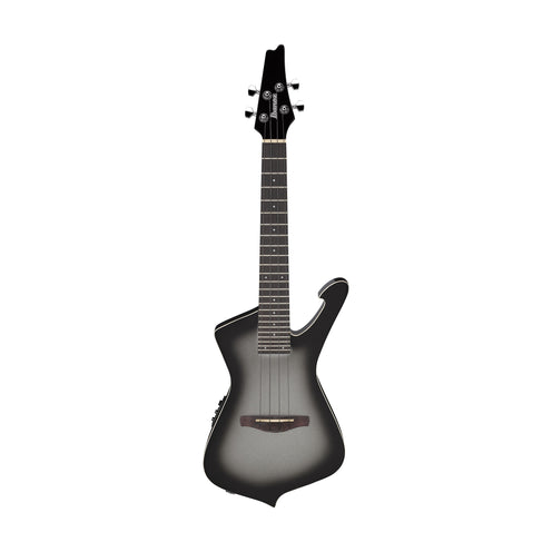 Ibanez UICT100-MGS Ukulele w/Bag, Metallic Grey Sunburst