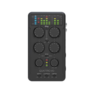 IK Multimedia iRig Pro Quattro I/O Deluxe Bundle Portable 4x2 Audio and MIDI Interface/Mixer