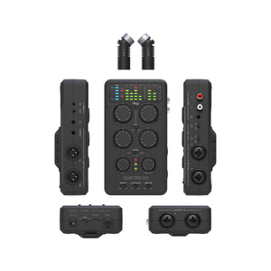 IK Multimedia iRig Pro Quattro I/O Deluxe Bundle Portable 4x2 Audio and MIDI Interface/Mixer