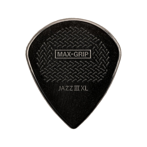 Jim Dunlop 581PXLS Stiffo Max Grip Jazz III XL Guitar Picks, 1.38mm, 6-Pack