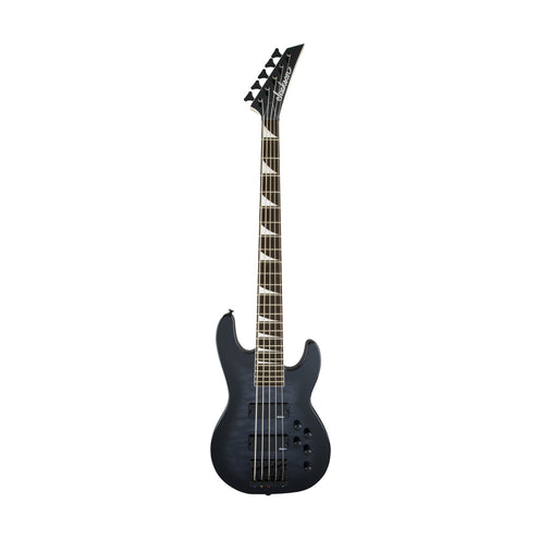Jackson JS Series Concert Bass JS3VQ Guitar, Amaranth FB, Transparent Black