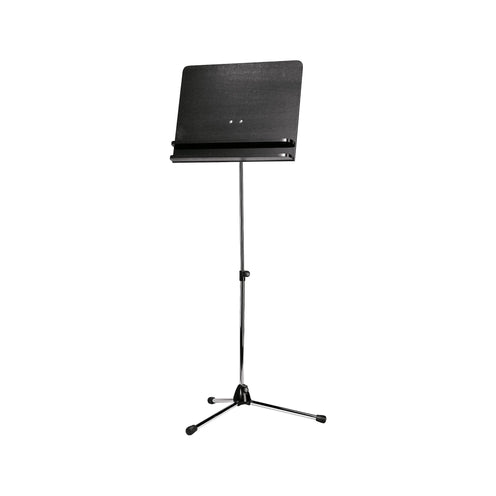 K&M 118/3 Orchestra Music Stand, Black Wooden Desk