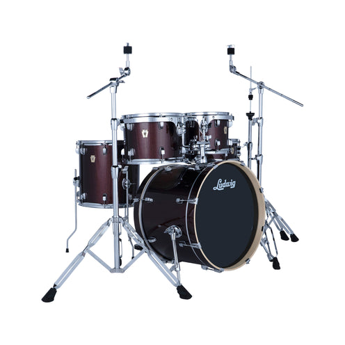 Ludwig LE5200C1 Evolution 5pcs Drum Kit w/Hardware, Carmel Sparkle