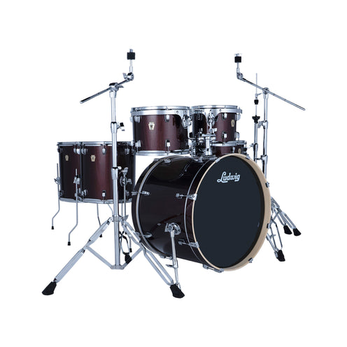 Ludwig LE6220C1 Evolution 6pcs Drum Kit w/Hardware, Carmel Sparkle