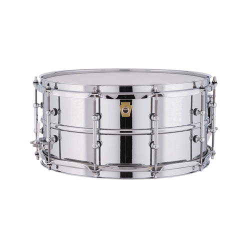 Ludwig LM402T 6.5x14inch Supraphonic Chrome-Plated Aluminium Snare Drum, Smooth Shell, Tube Lugs