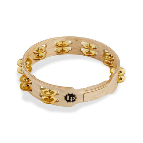 Latin Percussion LP382-B 10inch Accent Double Row Wood Tambourine w/ Brass Jingle