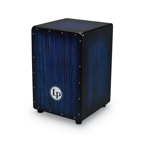 Latin Percussion LP1332-BBS Aspire Accents Cajon, Blue Burst Streak