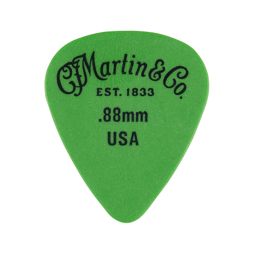 Martin 18A0155 Delrin Picks, .80mm, Green, Pack of 12