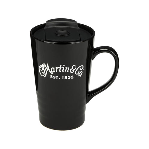 Martin Ceramic Travel Mug w/ Lid, Black