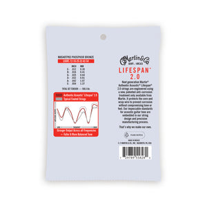 Martin MA540TPK3 Authentic Acoustic Lifespan 2.0 Phosphor Bronze Acoustic Guitar Strings, Light, 12-54, 3-Pack