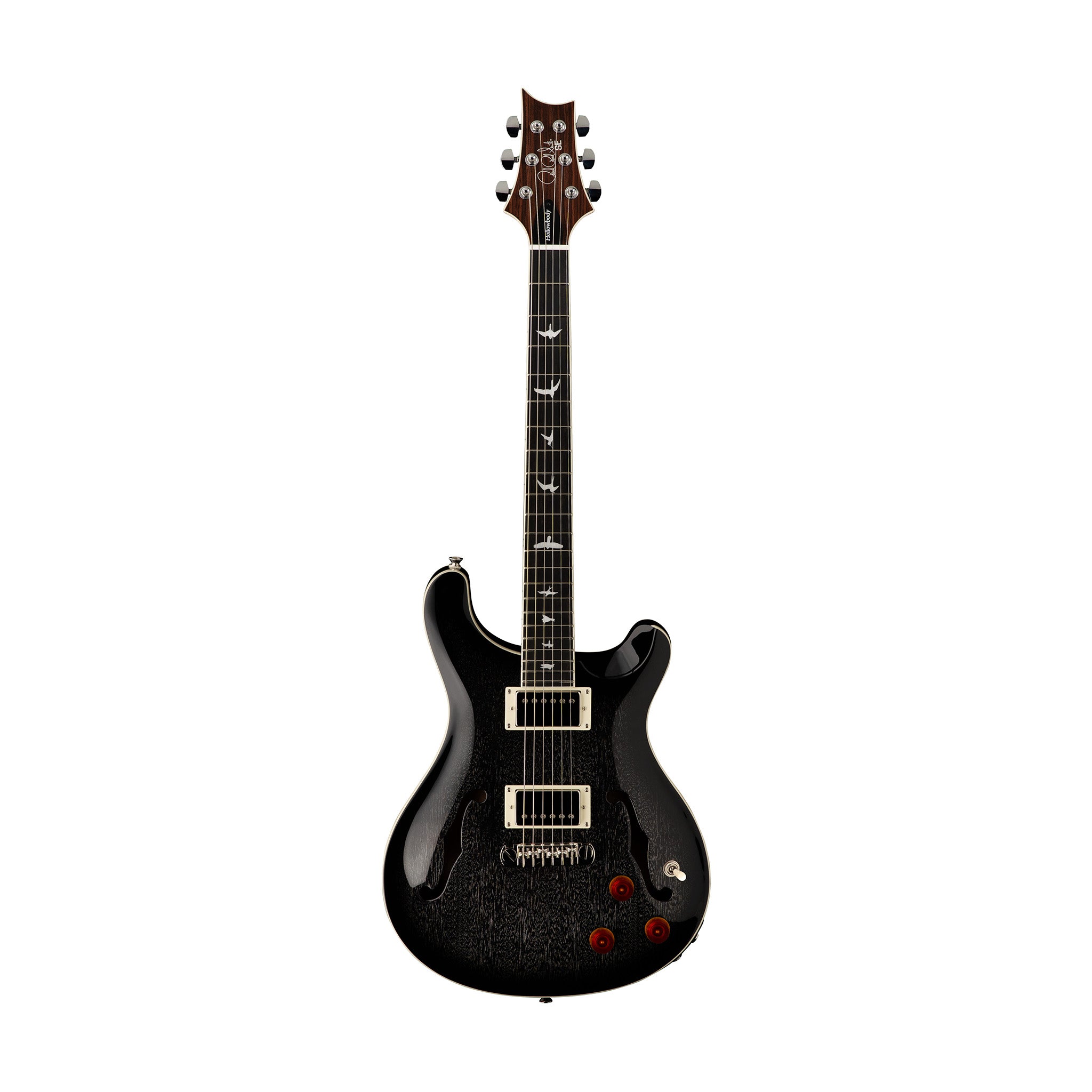 PRS SE Hollowbody Standard Piezo Electric Guitar w/Case, Dog Hair Smokeburst