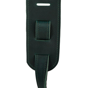 PRS 2.5inch Leather Bird Swarm Guitar Strap, Dark Green