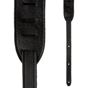 PRS 2 Inch Embossed Birds Leather Guitar Strap, Black