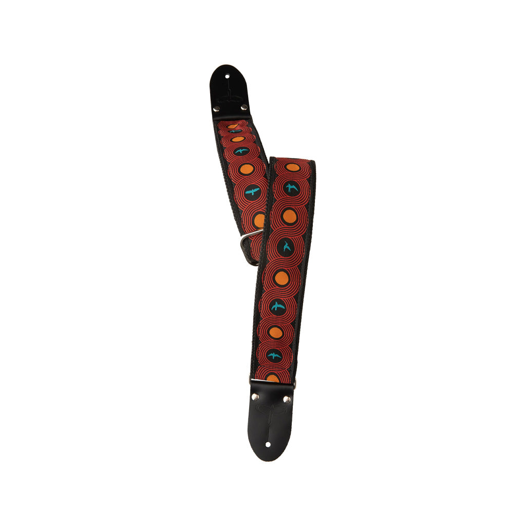 PRS 2 Inch Deluxe Retro Guitar Strap w/Custom Jacquard, Blue Birds
