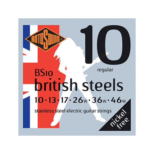 Rotosound BS10 British Steels Electric Guitar Strings, Light, 10-46