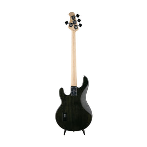 Sterling S.U.B Series RAY4 4-String Electric Bass Guitar, Jatoba FB, Trans Black Satin (RAY4-TBKS-R1)