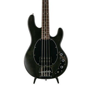 Sterling S.U.B Series RAY4 4-String Electric Bass Guitar, Jatoba FB, Trans Black Satin (RAY4-TBKS-R1)