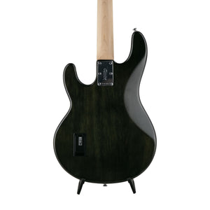 Sterling S.U.B Series RAY4 4-String Electric Bass Guitar, Jatoba FB, Trans Black Satin (RAY4-TBKS-R1)