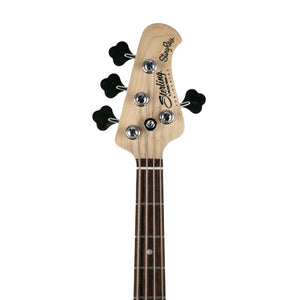 Sterling S.U.B Series RAY4 4-String Electric Bass Guitar, Jatoba FB, Trans Black Satin (RAY4-TBKS-R1)