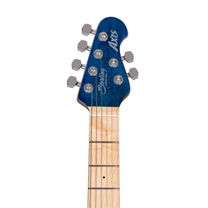 Sterling by Music Man AX3FM Axis Flame Maple Electric Guitar, Maple FB, Neptune Blue