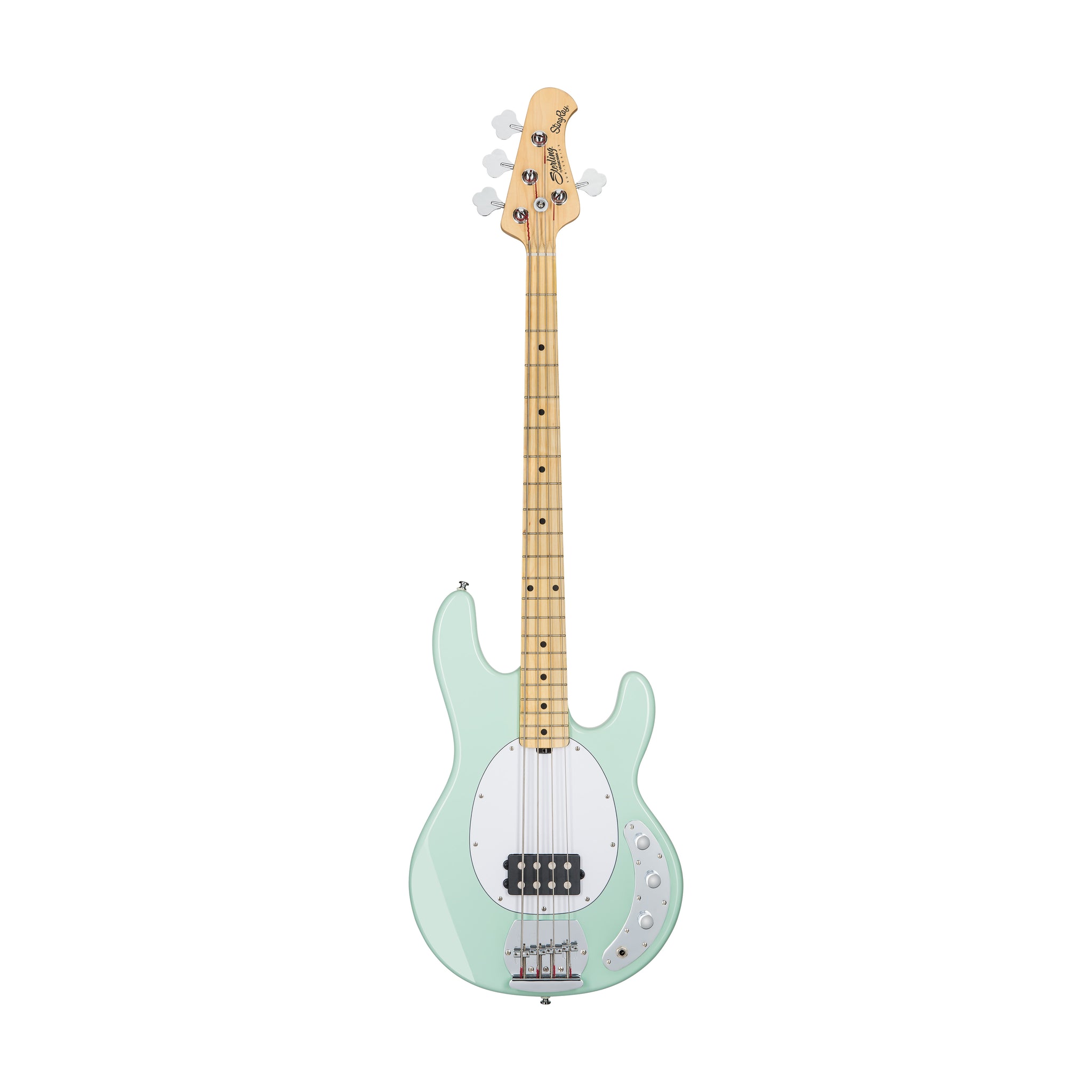Sterling S.U.B Series RAY4 4-String Electric Bass Guitar, Maple FB, Mint Green