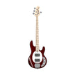 Sterling S.U.B Series Ray4 HH 4-String Electric Bass Guitar, Maple FB, Candy Apple Red